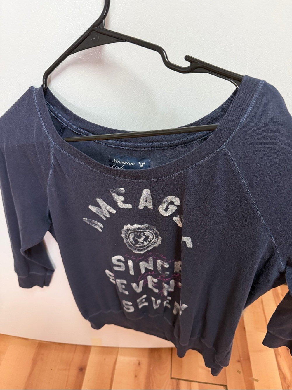 American Eagle Outfitters Navy Blue Pullover Sweatshirt